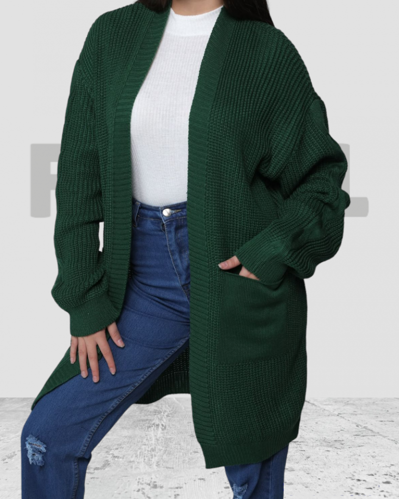 Bolero Wool Long Belt Dark Green