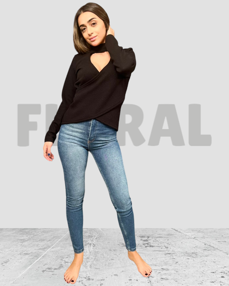 Cross Top Collar Black Cross Top Collar Black