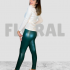 Shiny Leather Legging Green