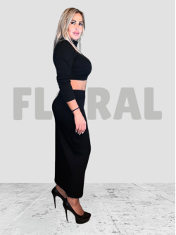 Crop Top Basic Black