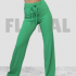 Pant Wool Wide Leg Green