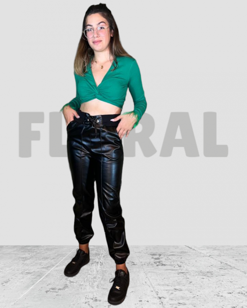 Pant Leather Youfo Black