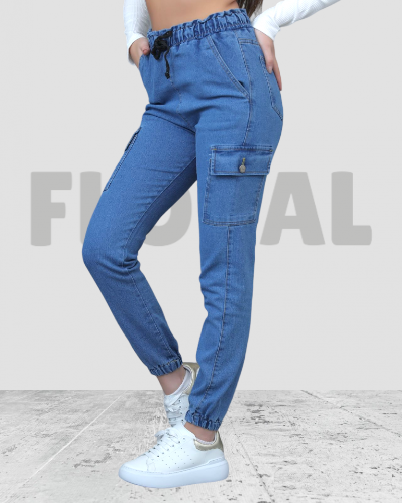 Jeans Pant Cargo Light Blue