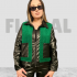 Jacket with Arm Leather Green