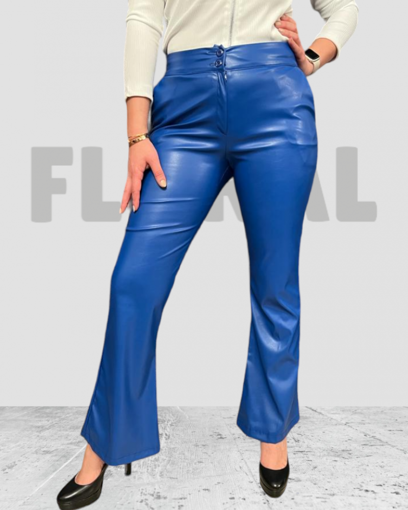 Pant Leather Blue