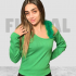 Sweater with Feather Shoulder Green