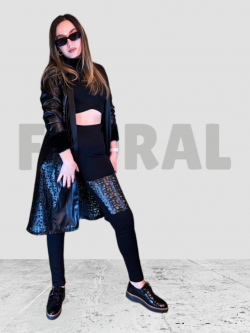 Kimono Leather Black