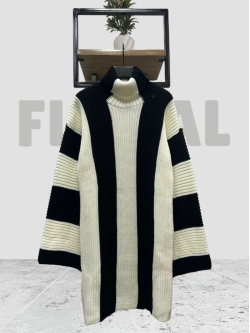 Dress Wool White/Black