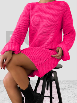 Dress Wool Tall Fushia