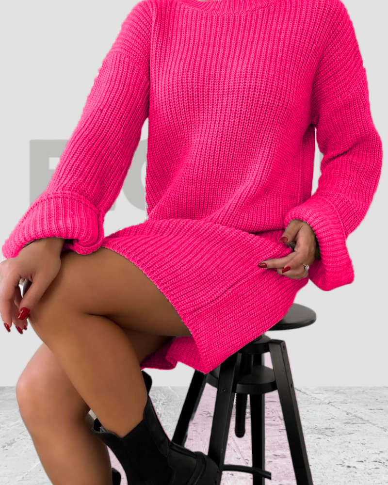 Dress Wool Tall Fushia