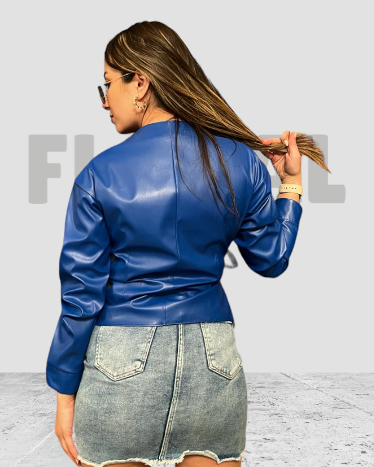 Cross Top Leather Blue