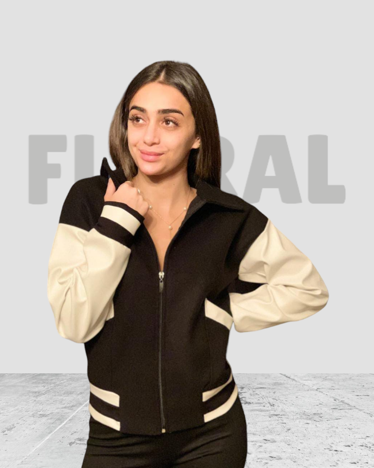 Jacket Black with Leather Arm (Ecolier) Jacket Black with Leather Arm (Ecolier)