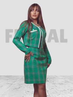 Dress and Blazer Set Green