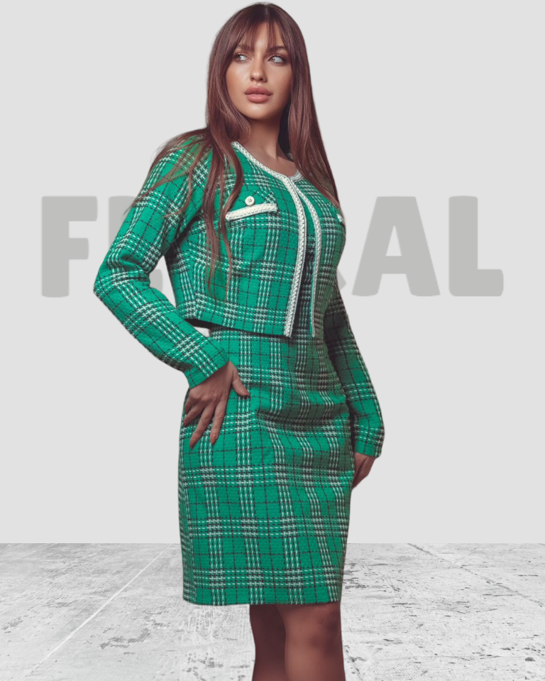 Dress and Blazer Set Green Dress and Blazer Set Green